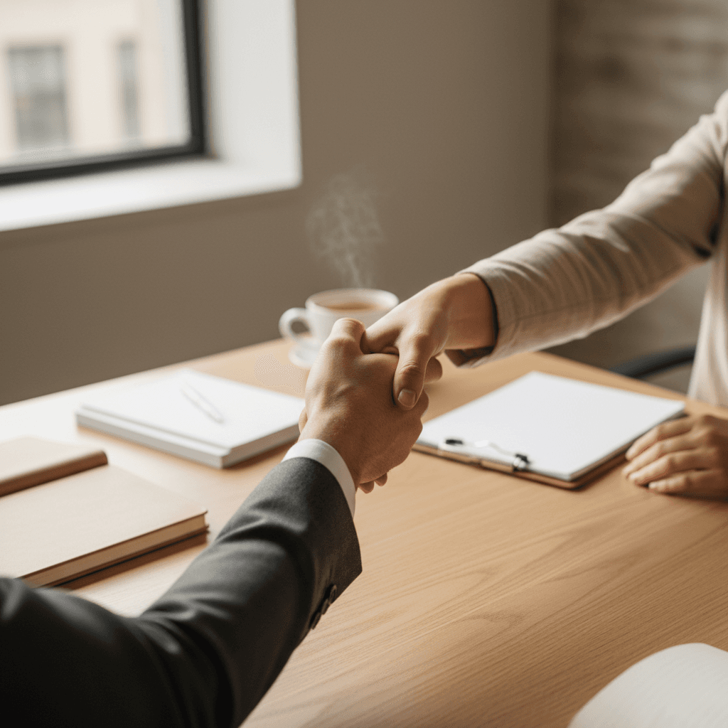 Face-to-face coin appraisal consultation in professional office