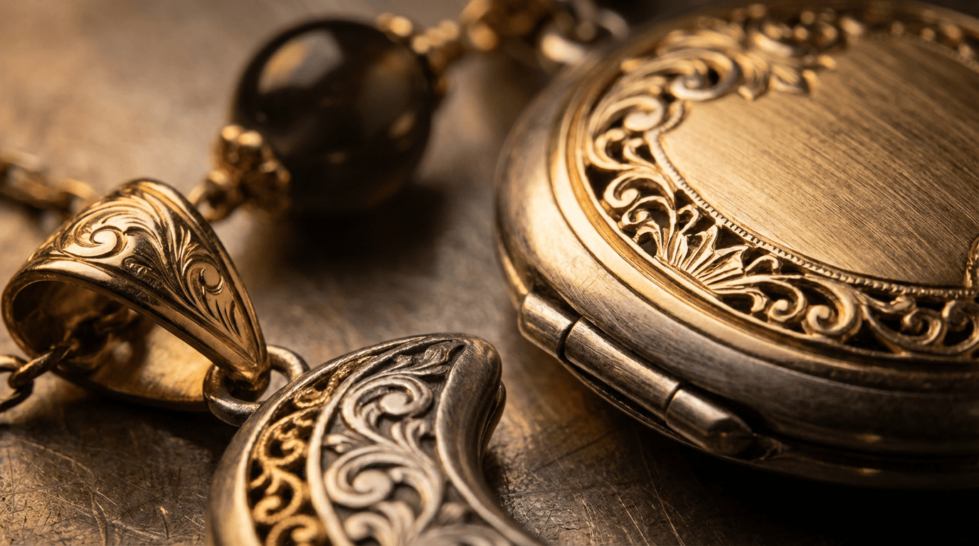 Numismatist examining a rare coin with magnifying glass under warm desk lighting